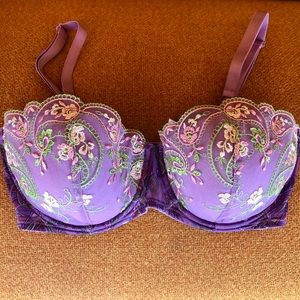 Savage X Lavender Embroidered 34DDD bra